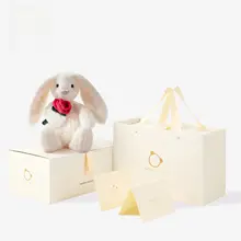 可愛いウサギのぬいぐるみ【毛布タイプ・安らぎの抱き人形・誕生日やバレンタインに最適】
