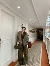 ファッションなフェイクファー付きフードダウンジャケット【レディース・ゆったり・極上の柔らかさ】