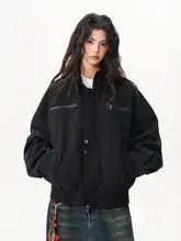 高級感ある立て襟工装ジャケット【男女兼用・秋用・ショート丈・デニム】