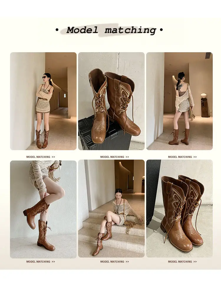 刺繍デザインの本革ウエスタンブーツ コーデ メンズ おすすめの選び方