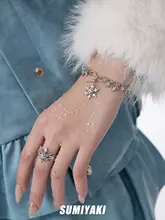 回転多層雪の結晶リング【デザイン性の高いジュエリー・バレンタインギフト】