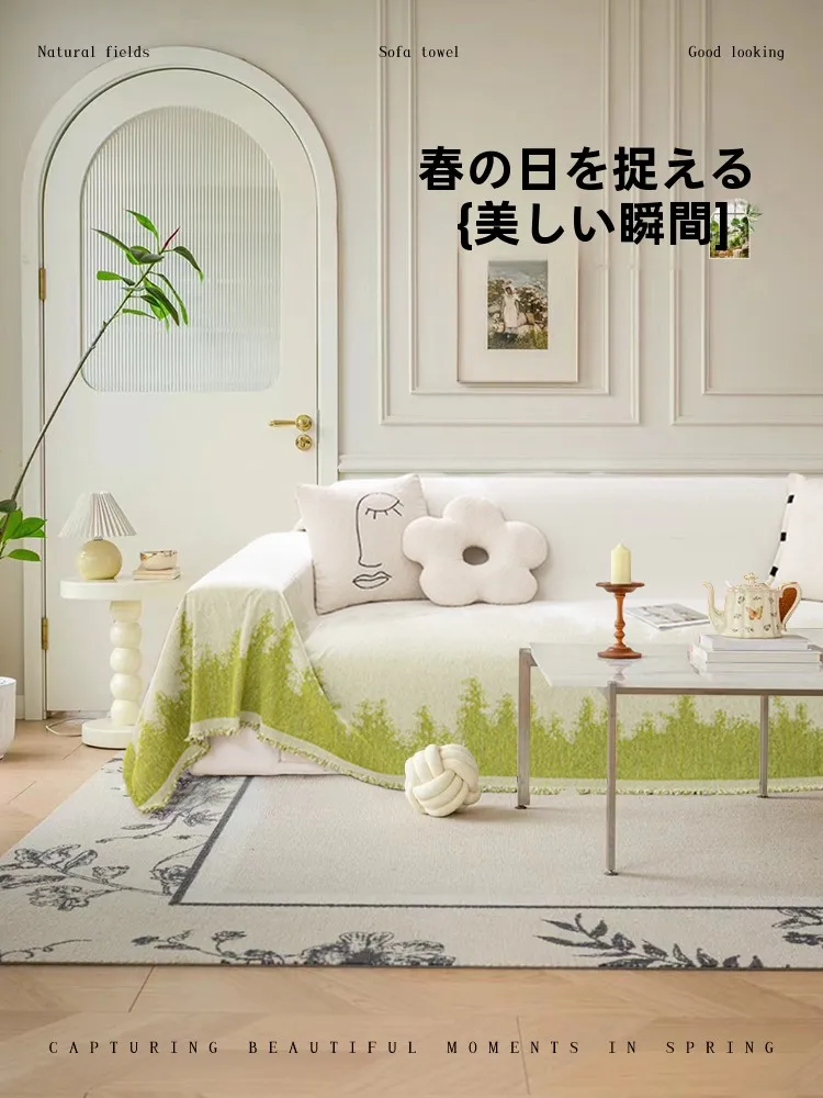 もこもこソファーカバー：キャメルソファに合うナチュラルな植物花卉パターンの選定ガイド