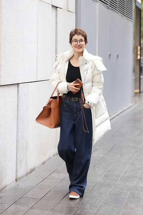 MsDidion ハイデンシティ コットン ワイドレッグ デニムパンツ【秋冬用・酵素水洗・ストレートデザイン】