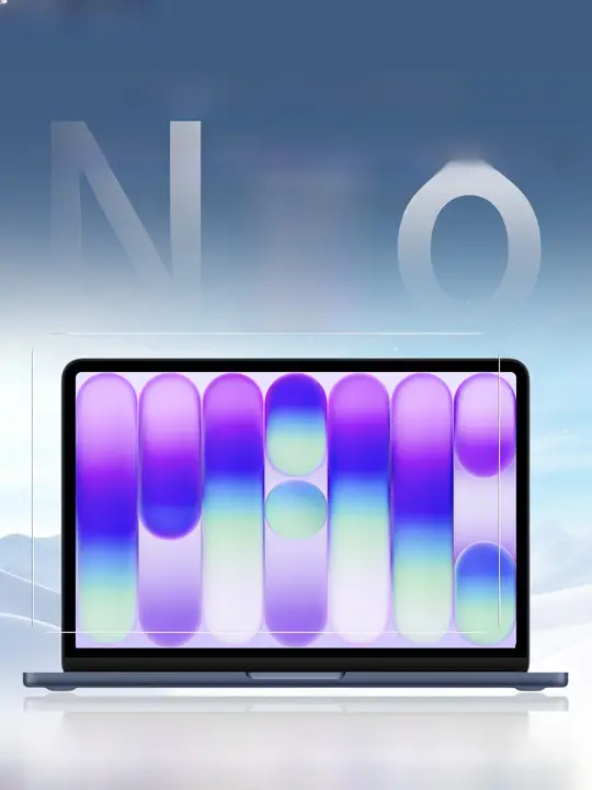 MacBook対応 高精細 AR低反射静電吸着保護フィルム【衝撃吸収・汚れ防止】