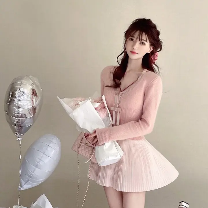 クリーンフィット 無地ハイウエスト プリーツスカート【女性用・多用途・シンプルデザイン】