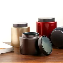 大容量 金属製茶葉缶【密封タイプ・家庭用・ダークカラー】