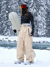 冬用 スノーボード＆スキー用パンツ【防風・防水・加熱・ワイドフィット・ブラック】