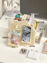 デスク用ドリルボードティッシュ収納ボックス【女性のワークスペースを変える便利アイテム・文房具や小物整理に最適】