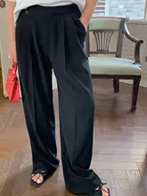 高級感のあるワイドレッグパンツ【フィット・ナチュラルドレープ・カジュアルスタイル】（セットア  ップ対応）