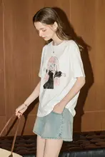 可愛いデザインの二次元少女短袖Tシャツ【夏用・バレンタイン限定】