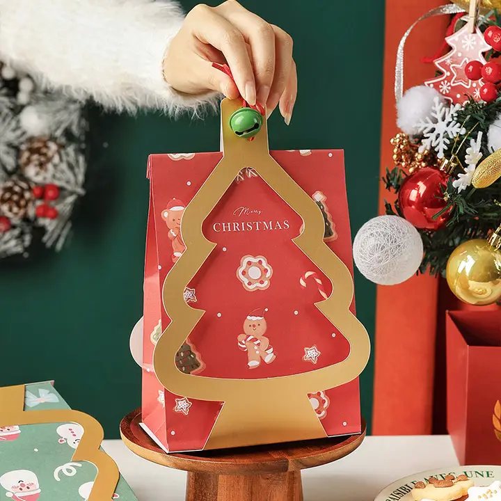 紙袋 持ち手付き クリスマス おしゃれ 焼き菓子 クッキー キャンディ ラッピング ギフト プレゼント