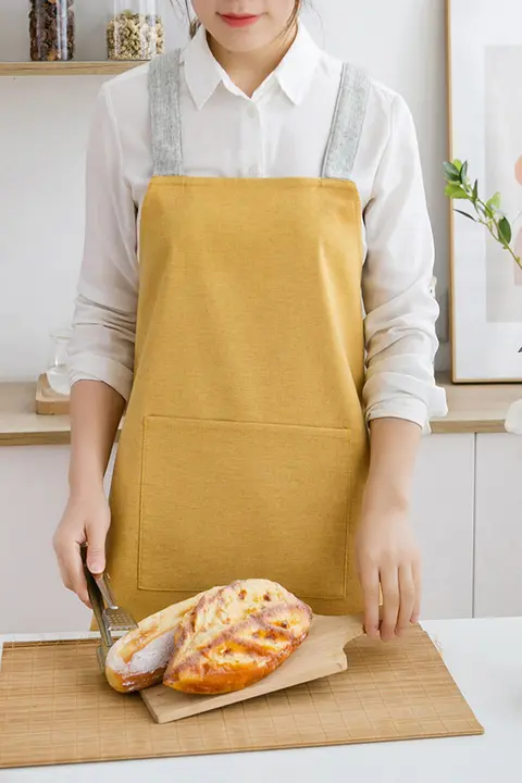 シンプルで清新なデザインのエプロン【薄手・防汚・夏用】