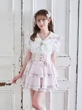 可愛らしいチェック柄の高腰サスペンダースカート【リボン付き・夏用・カジュアル】（セットアップ対応）