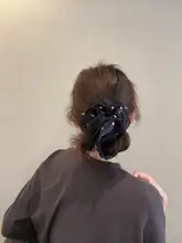 おしゃれなドット柄ヘアゴム【ベージュ・ブラック・複雑なデザイン】（セットアップ対応）