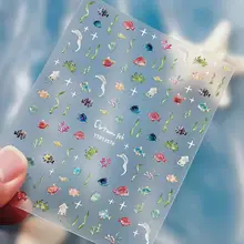 夏の海をテーマにしたネイルシール【立体カートゥーンの海洋動物・DIY装飾用】