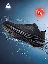Peak ランニングシューズ メンズ スニーカー 軽量 防風 撥水 ブラック 秋冬