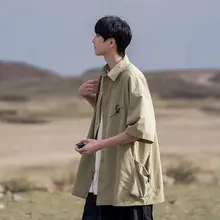 夏用 シンプルな半袖シャツ【メンズ・フィット・高級デザイン】