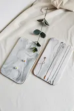 ネックレス展示ボード・イヤリング用ジュエリーディスプレイスタンド【陶器風・ゴールドエッジ】