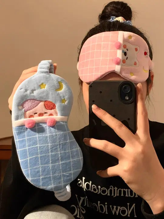 可愛いデザインの毛布アイマスク【睡眠用・学生・オフィス・快適さ重視】