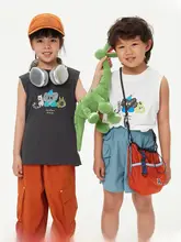 Acme item タンクトップ スポーツウェア キッズ ボーイズ ガールズ アニマルプリント 速乾 ゆったり ノースリーブ アウトドア 「ACMEITEM」