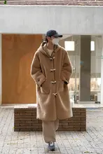 ウール混合テディベアファーコート【中長丈・ダッフルボタン】