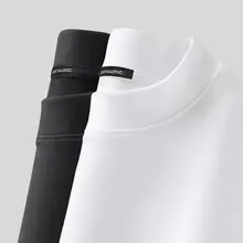 半高首デザインの長袖Tシャツ【極上の柔らかさ・秋冬用・ダブルフェイス】