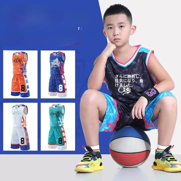 子供用バスケットボールジャージ【青少年用・スポーツベスト・バスケットボール練習服】