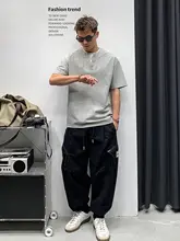 シンプルなカラーの半袖Tシャツ【メンズ・カジュアル・五分袖】（セットアップ対応）