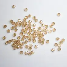 DIY用 菱形尖珠の人工水晶散珠ネックレス【香槟色・ファッションアクセサリー】