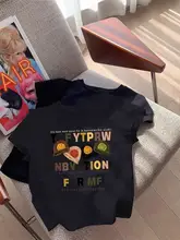 魅力的な肩プリント短袖Tシャツ【女性用・デザイン性・ショート丈・スリム効果】