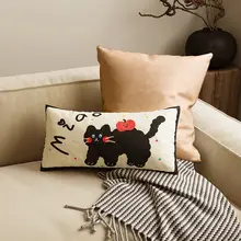 かわいい猫デザインの長方形抱き枕カバー【リビング用・ソファに最適】