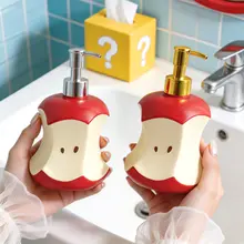 ソープディスペンサー 泡ハンドソープ ポンプボトル 詰め替えボトル 可愛い リンゴ型 おしゃれ バスルーム キッチン インテリア