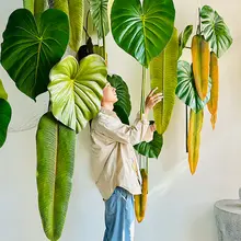 リアルな手触りの大きなバナナリーフ【室内装飾・観葉植物・壁面飾り】