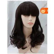加長版梨花頭ウィッグ【暖かいブラウン・姫系・前髪あり・コスプレ用】（セットアップ対応）
