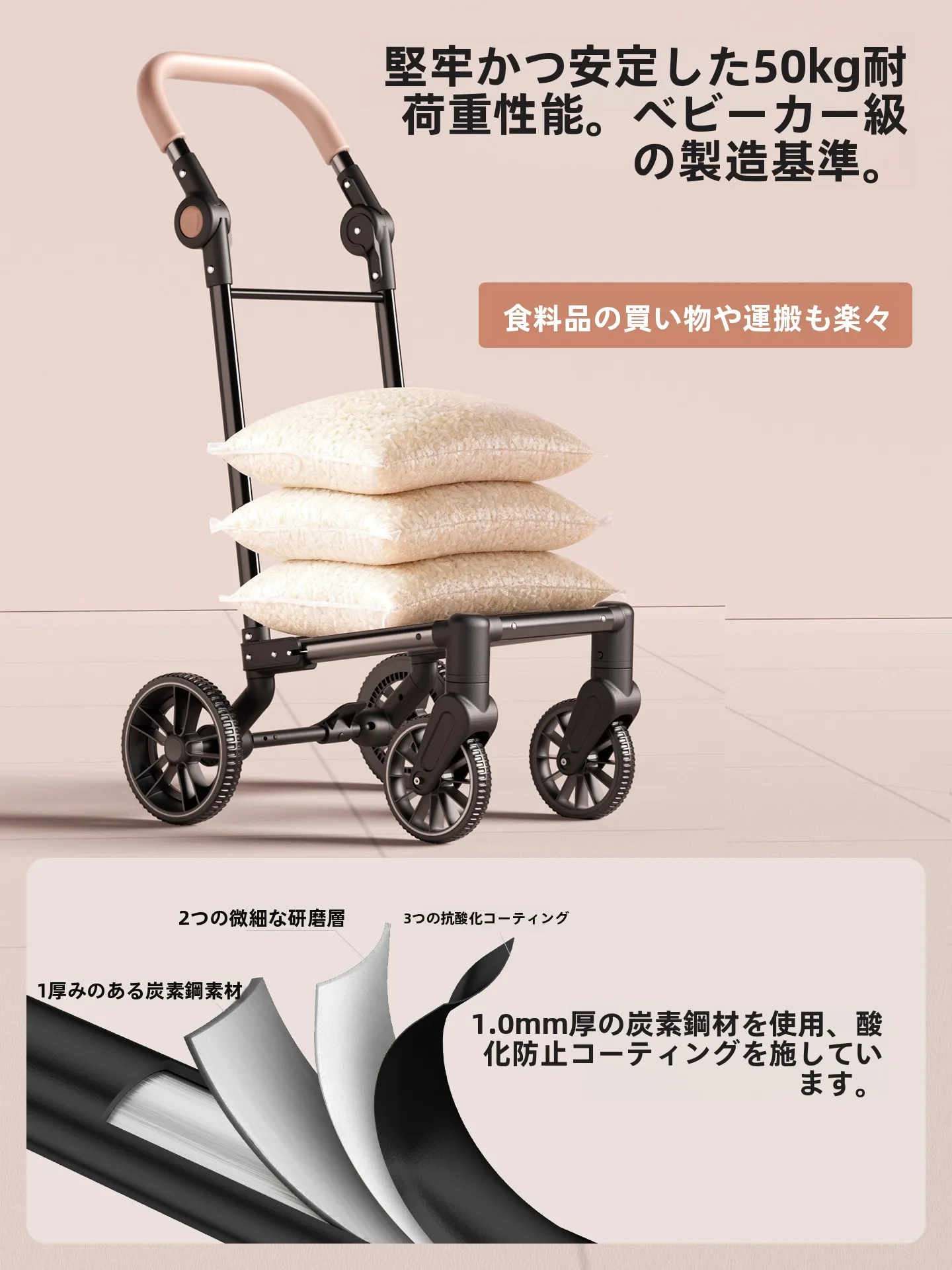 折りたたみ式ショッピングカート：軽量で持ち運びやすいコンパクトモデルの実用性解析