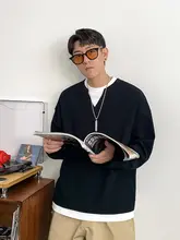 透気性のある重ね着風長袖Tシャツ【春秋用・カジュアル】（セットアップ対応）