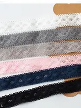 極上の柔らかさ！2cm幅のレース付きエラスティックヘッドバンド【赤ちゃん用・DIY・結ぶタイプ】（セットアップ対応）