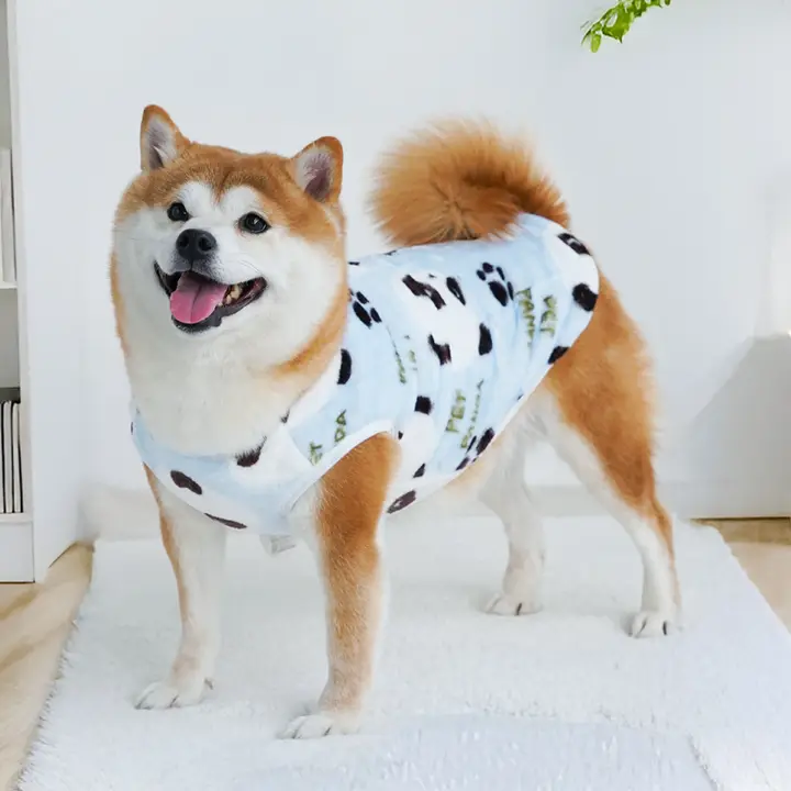 ペット用 冬季保温 犬用ウェア【柴犬・テディ・ビションフリーゼ用・リード付きベスト】