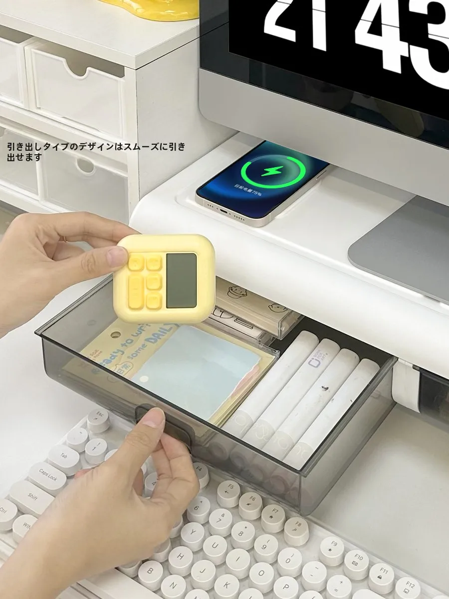 スタンドデスプレイ高さ調整 ワイヤレス充電対応 ノートパソコン用オフィスデスク