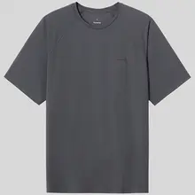 半袖Tシャツ メンズ 無地 テクスチャー 接触冷感 快適 シンプル 着回し ベーシック 夏