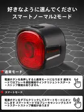 西騎者 自転車用リアライト【スマートブレーキ・ナイトライディング・安全警告灯】
