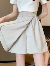 韓国風カジュアルスポーツスカート女性夏薄手スタイル