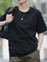 快適なコットン製白色半袖Tシャツ【夏用・ルーズフィット・カジュアルデザイン】