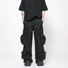 アメリカンスタイルのヴィンテージ感あふれる多ポケット作業パンツ【ゆったりストレート・ワイドレッグ・デザイン性】