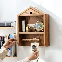 ハンドメイド ウッドティッシュボックス【壁掛け・ヴィンテージ風・収納ラック】