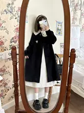 オリジナルデザインのダブルブレストケープコート【ウール・冬用・ロリータスタイル】