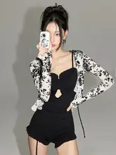 スラナ プリンセス2点セット ワンピース水着【長袖・セクシー・保守的デザイン・お腹隠し】