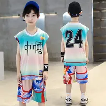 子供用バスケットボールユニフォームセット【夏用・速乾・薄手・レイカーズ・コービー24番】