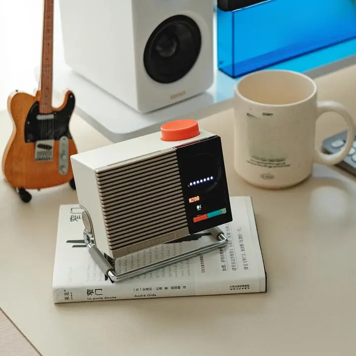 Bluetoothスピーカー デスクトップスピーカー ヴィンテージ コンパクト PC用 ギフト オレンジ 「syitren」