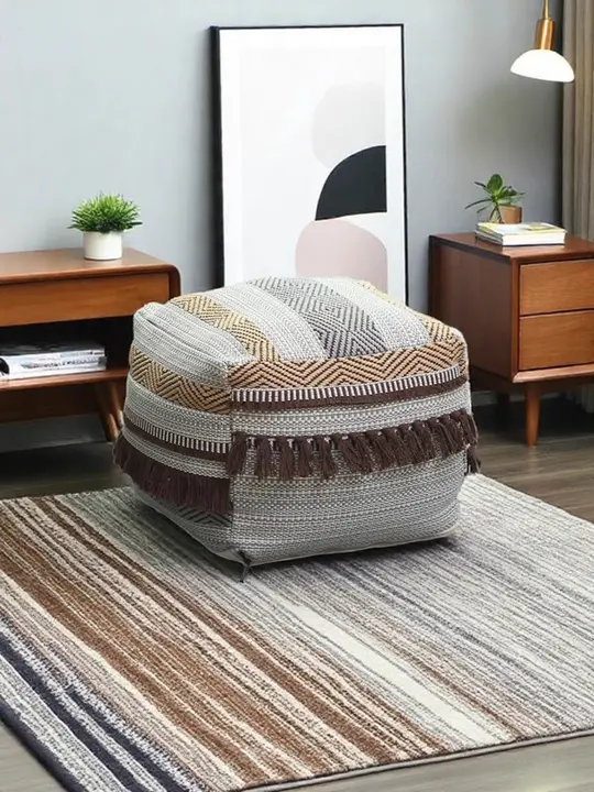 洗面所でもリビングでも使える！モダンデザインのクッション【着脱可能・軽量・座り心地抜群】